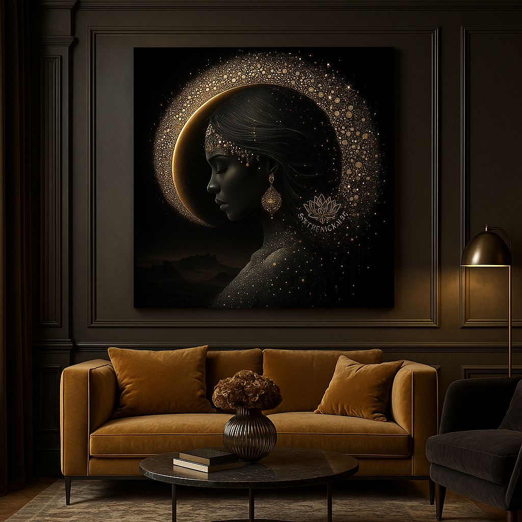 Paveikslas ant drobės - Auksinė Nakties Deivė