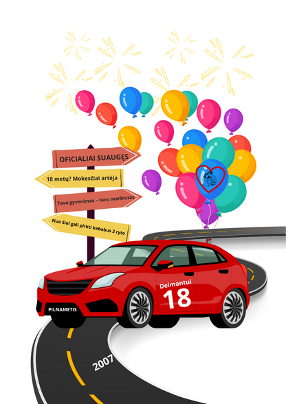 Plakatas - Pilnametystės startas