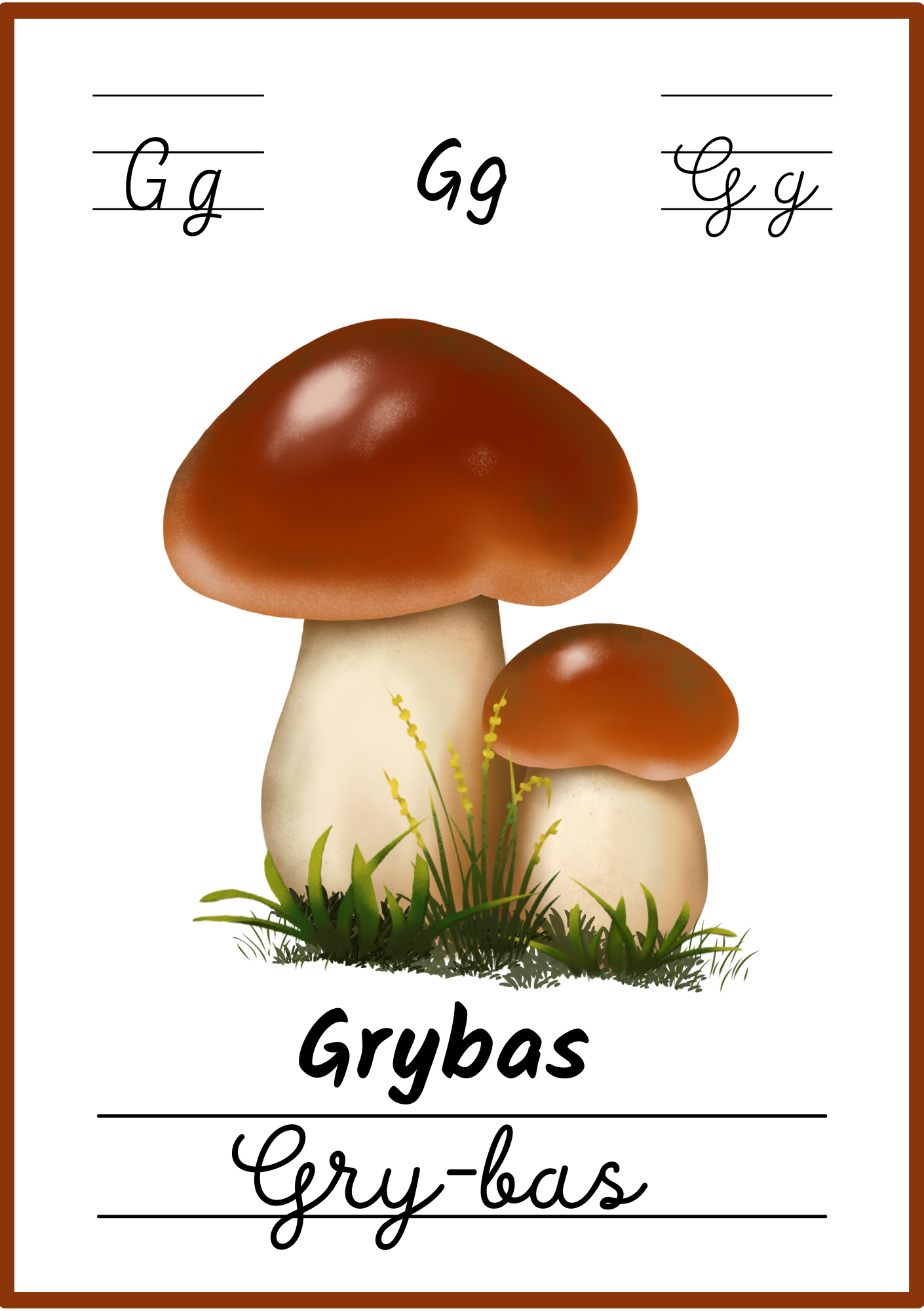 Linksmoji abėcėlė: mokomės skaityti - 32 plakatėlių rinkinys