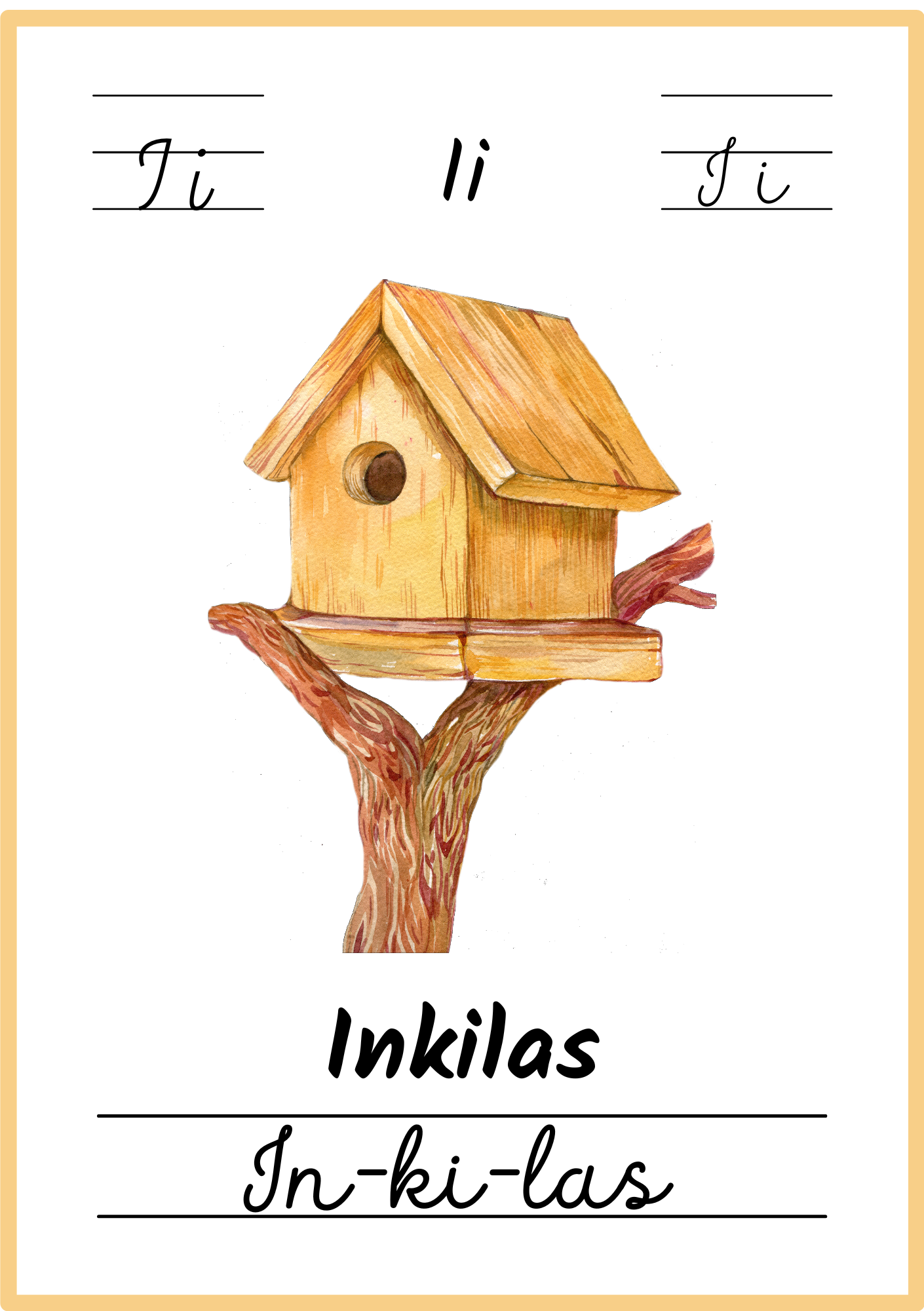 Linksmoji abėcėlė: mokomės skaityti - 32 plakatėlių rinkinys