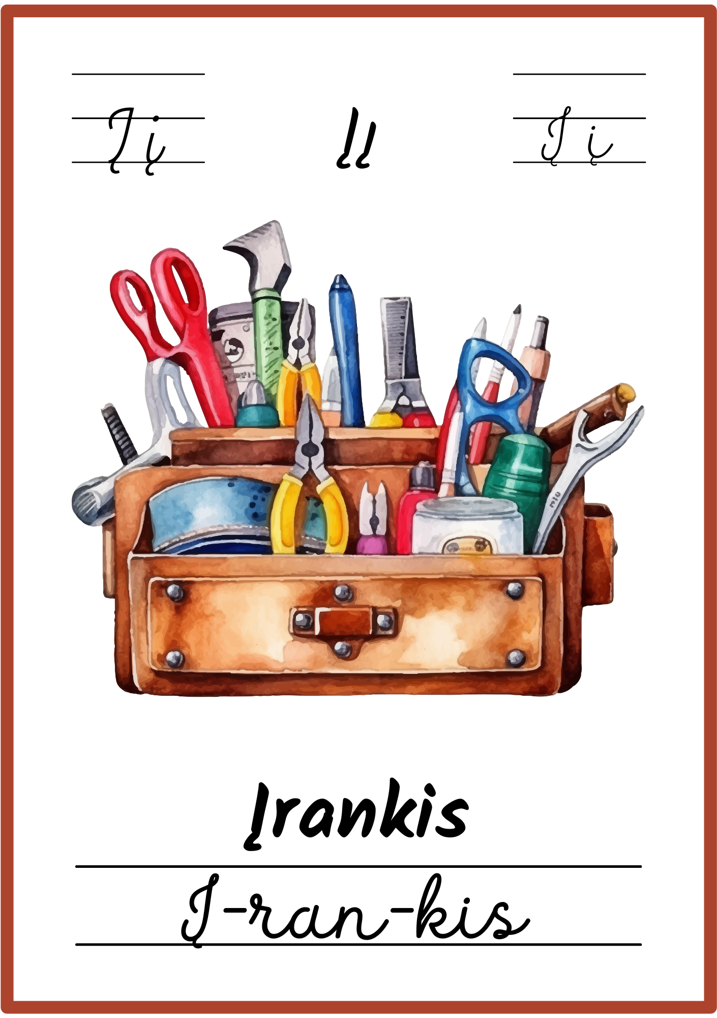 Linksmoji abėcėlė: mokomės skaityti - 32 plakatėlių rinkinys