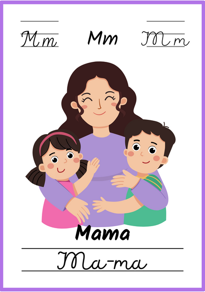 Linksmoji abėcėlė: mokomės skaityti - 32 plakatėlių rinkinys