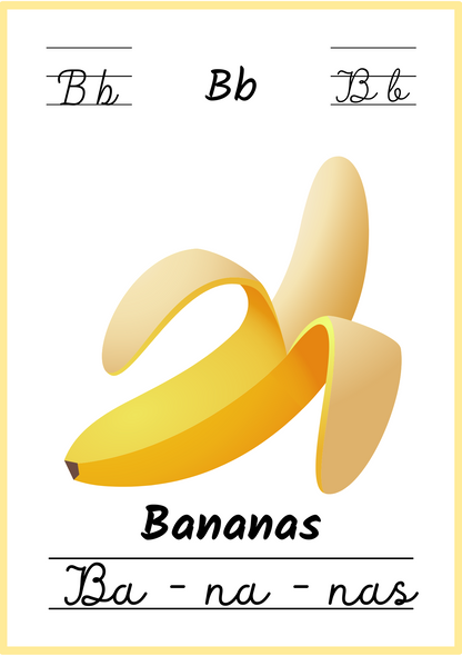 Linksmoji abėcėlė: mokomės skaityti - 32 plakatėlių rinkinys