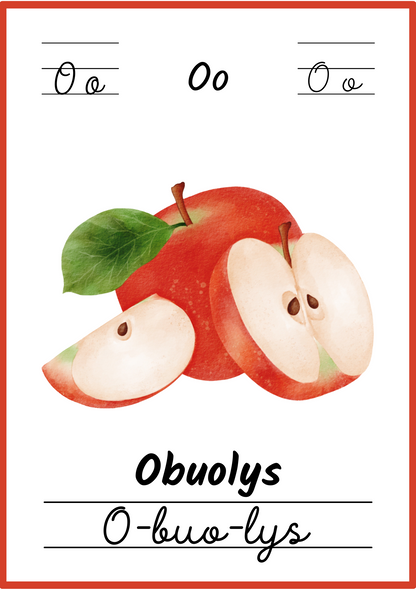 Linksmoji abėcėlė: mokomės skaityti - 32 plakatėlių rinkinys