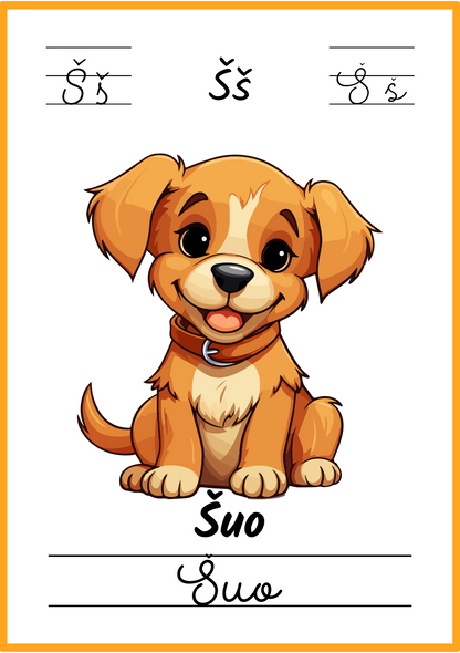 Linksmoji abėcėlė: mokomės skaityti - 32 plakatėlių rinkinys