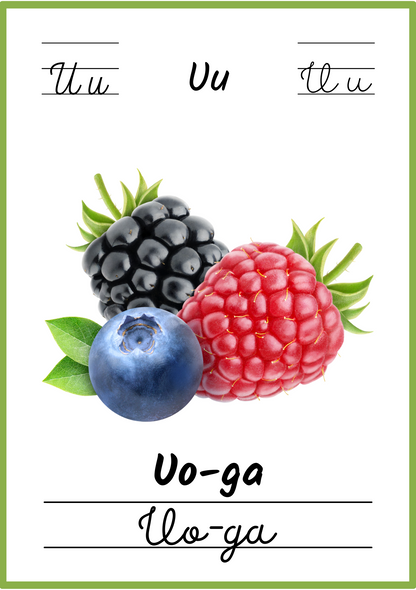 Linksmoji abėcėlė: mokomės skaityti - 32 plakatėlių rinkinys