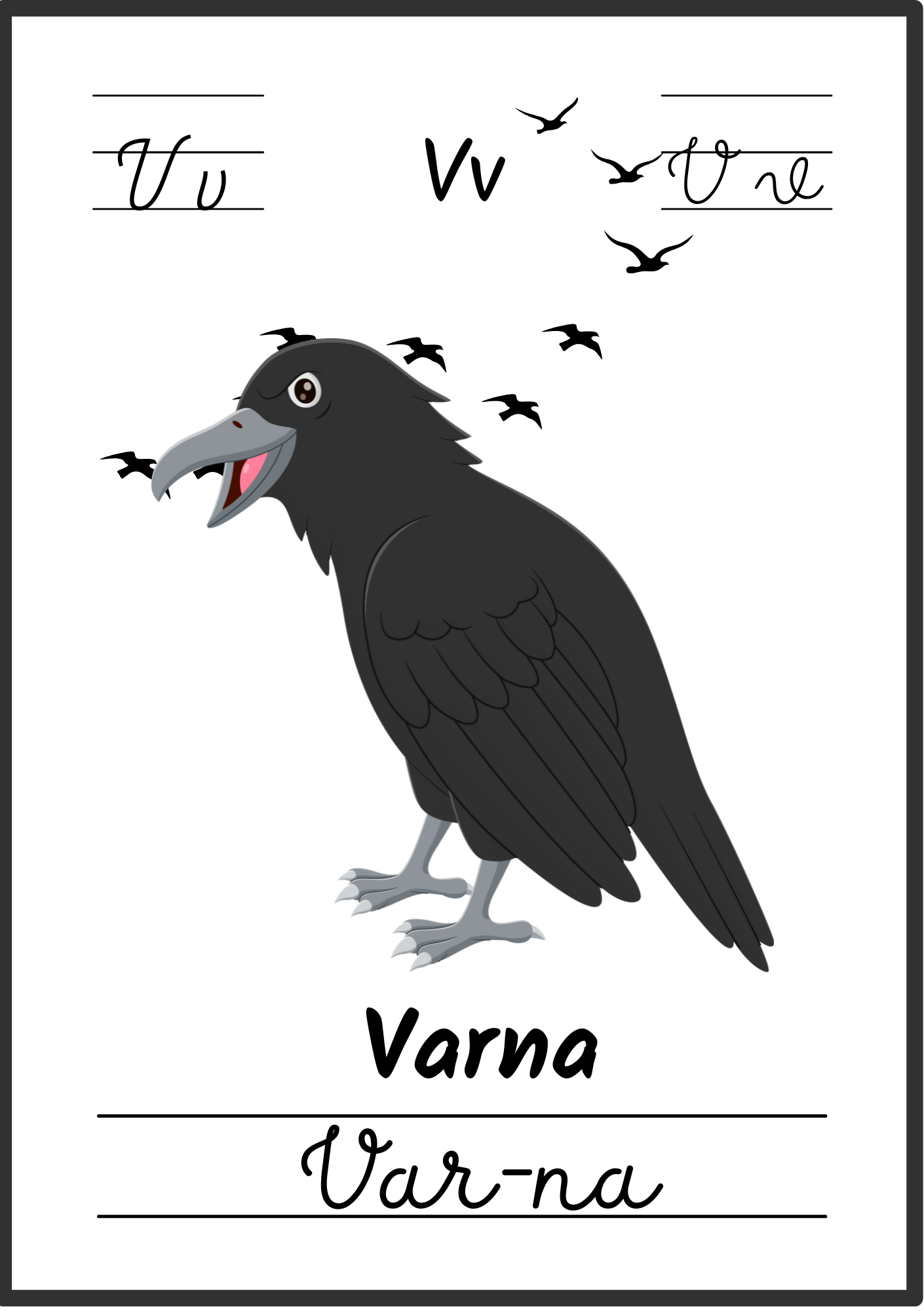 Linksmoji abėcėlė: mokomės skaityti - 32 plakatėlių rinkinys