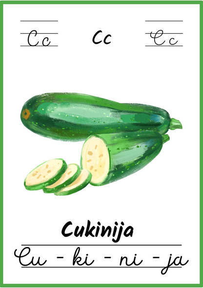 Linksmoji abėcėlė: mokomės skaityti - 32 plakatėlių rinkinys