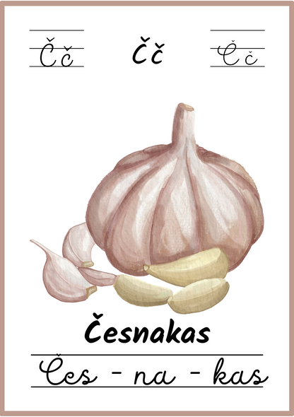 Linksmoji abėcėlė: mokomės skaityti - 32 plakatėlių rinkinys