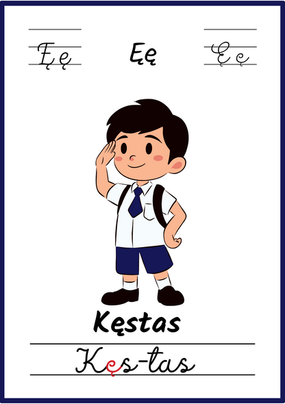 Linksmoji abėcėlė: mokomės skaityti - 32 plakatėlių rinkinys