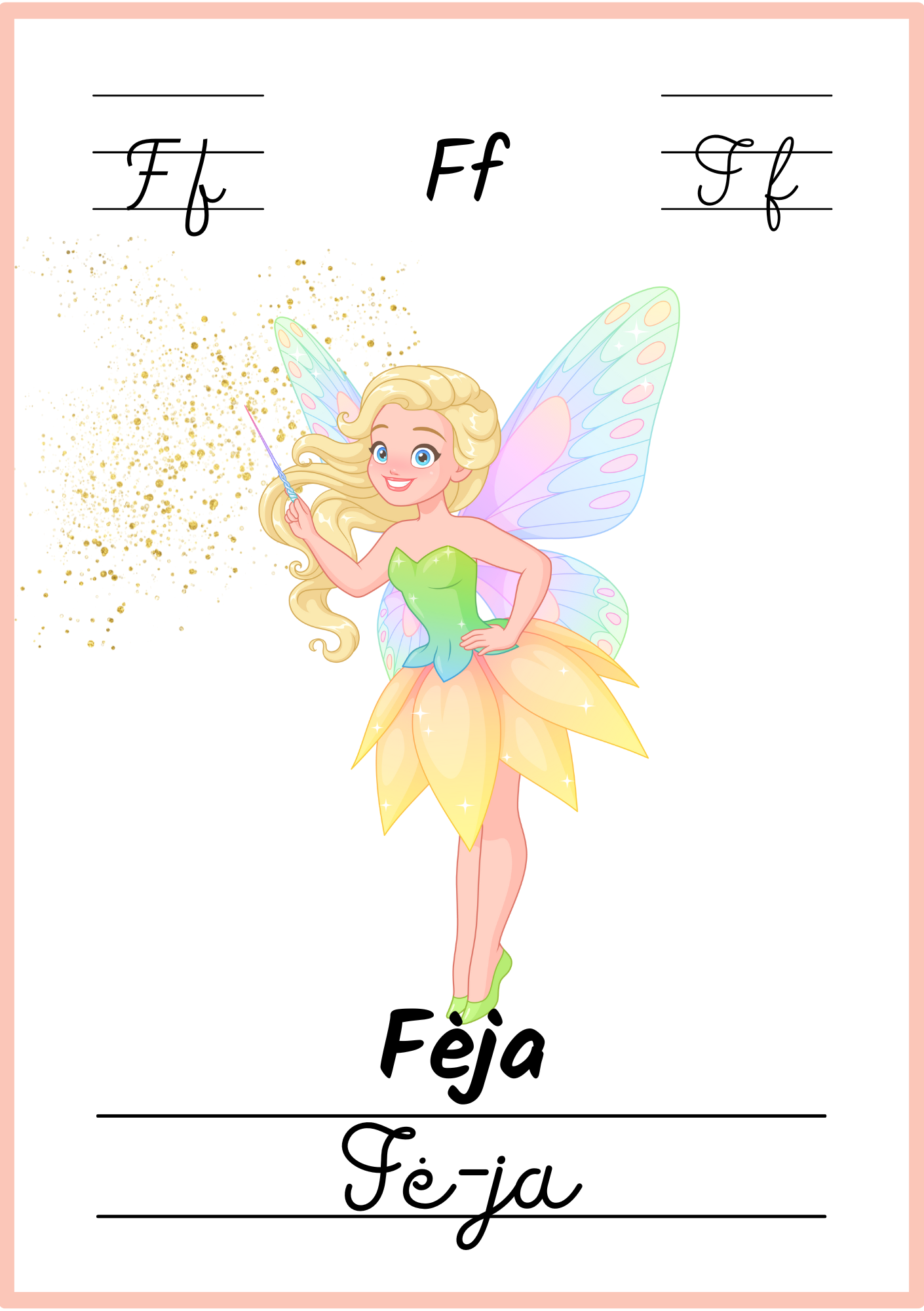 Linksmoji abėcėlė: mokomės skaityti - 32 plakatėlių rinkinys