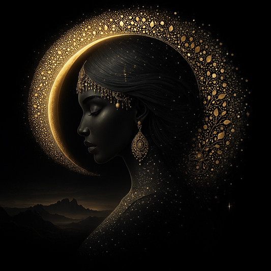 Paveikslas ant drobės - Auksinė Nakties Deivė