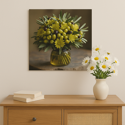 Paveikslas ant drobės - Alyvų puokštė
