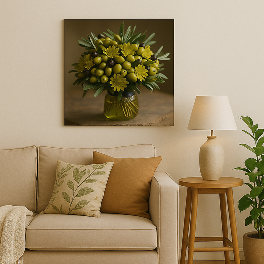 Paveikslas ant drobės - Alyvų puokštė