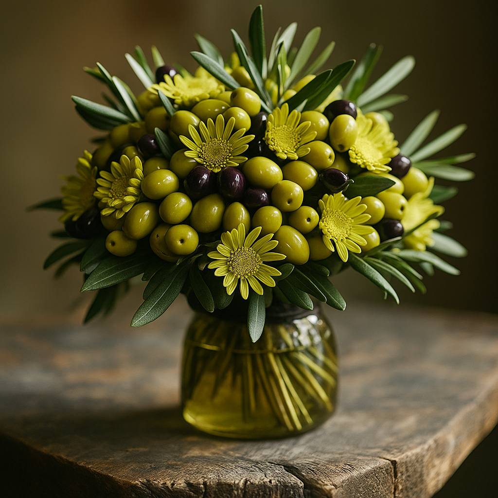 Paveikslas ant drobės - Alyvų puokštė