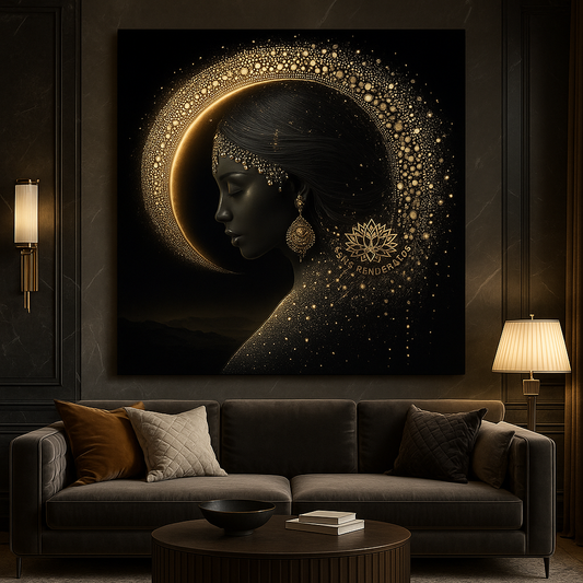 Paveikslas ant drobės - Auksinė Nakties Deivė