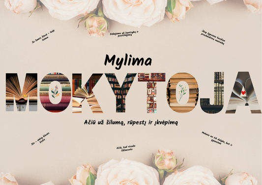 Plakatas - Mylima Mokytoja